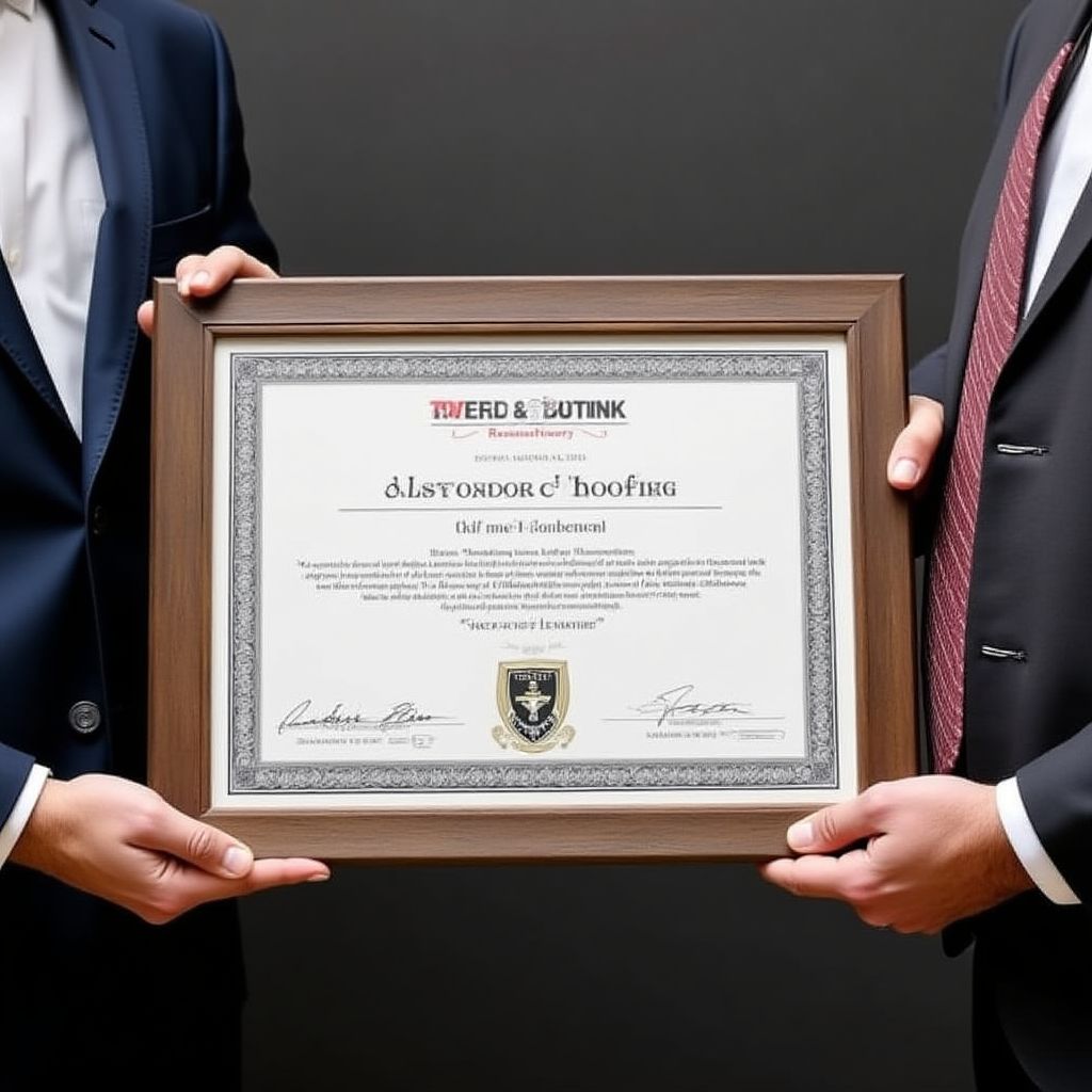 Cérémonie de remise de prix construction